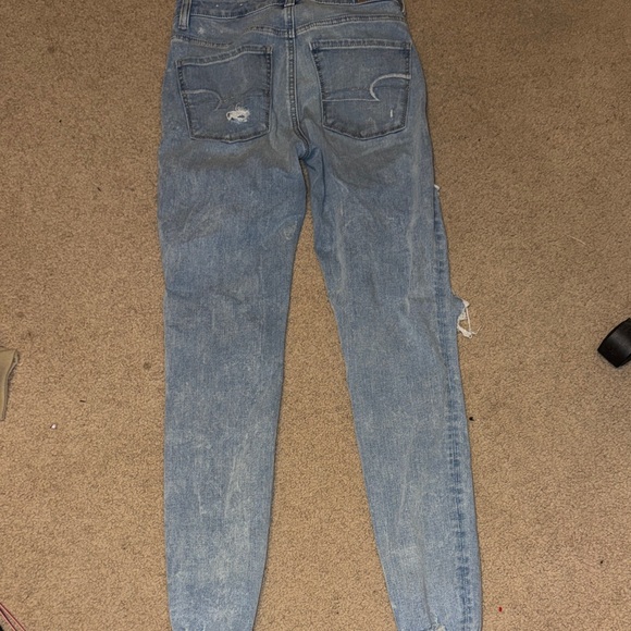 American Eagle Outfitters Ripped Light Blue Skinny Jeans - Picture 5 of 5